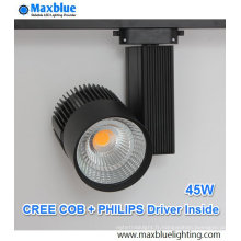 45W CREE COB LED + éclairage de piste de pilote Philips avec garantie de 5 ans